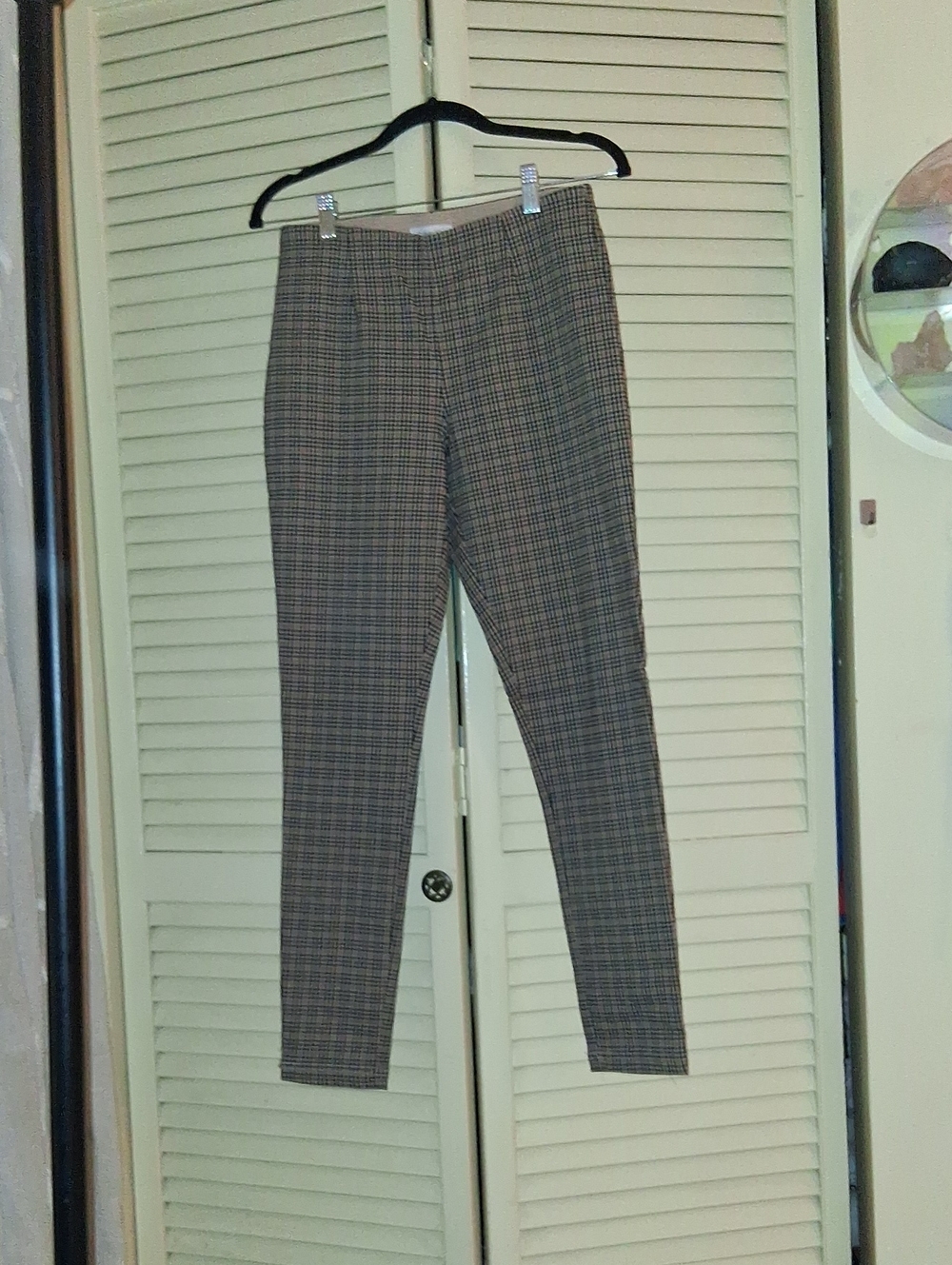 Men's Tailored Plaid Pants - Brown/Gray